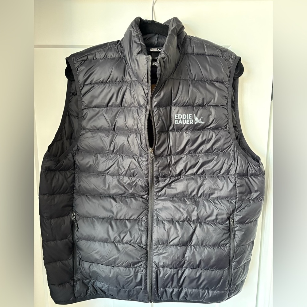 Eddie Bauer Men's Charcoal Quilted Vest